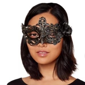 🆕 Silver Steampunk Eye Half Mask, New